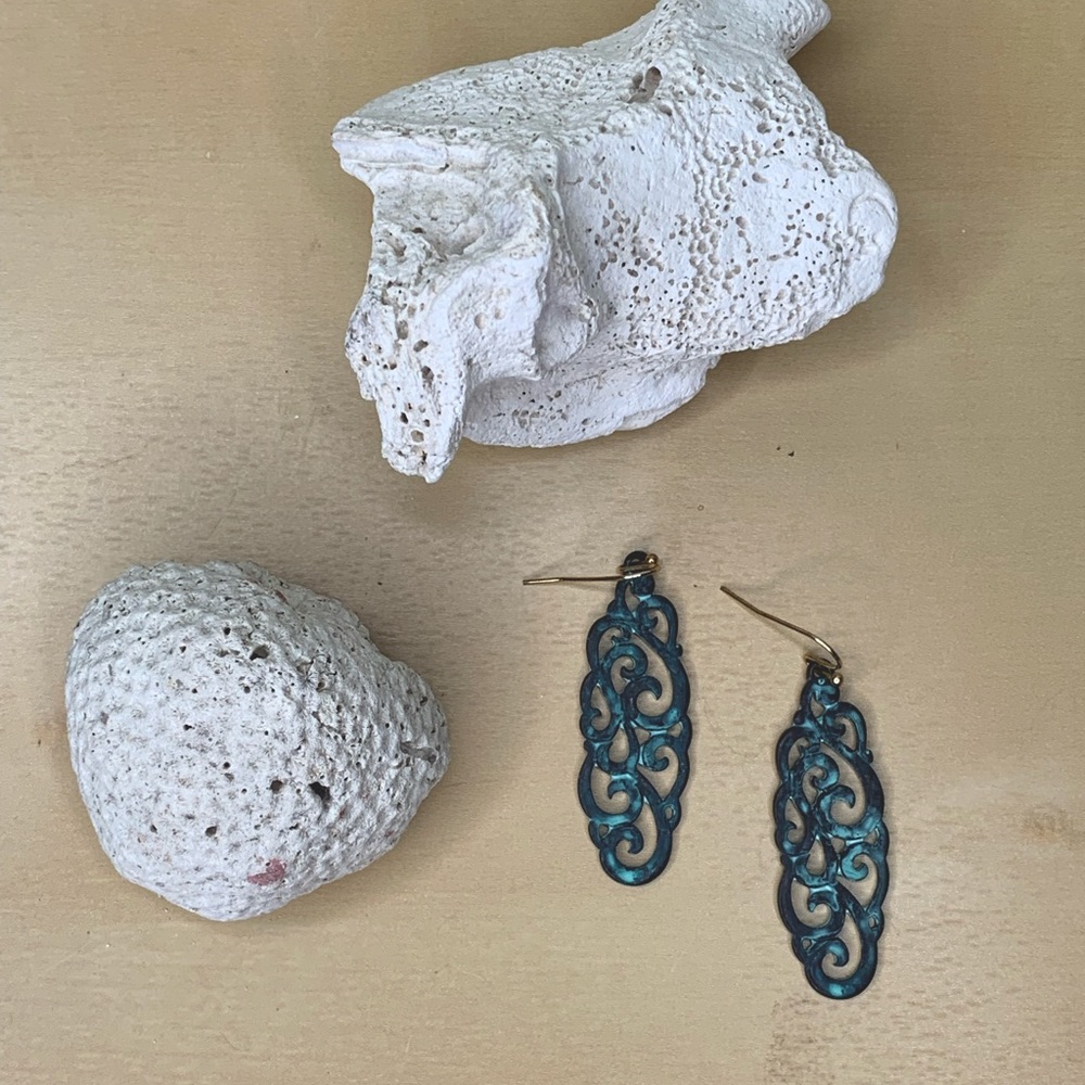 BoHo Turquoise teal earrings